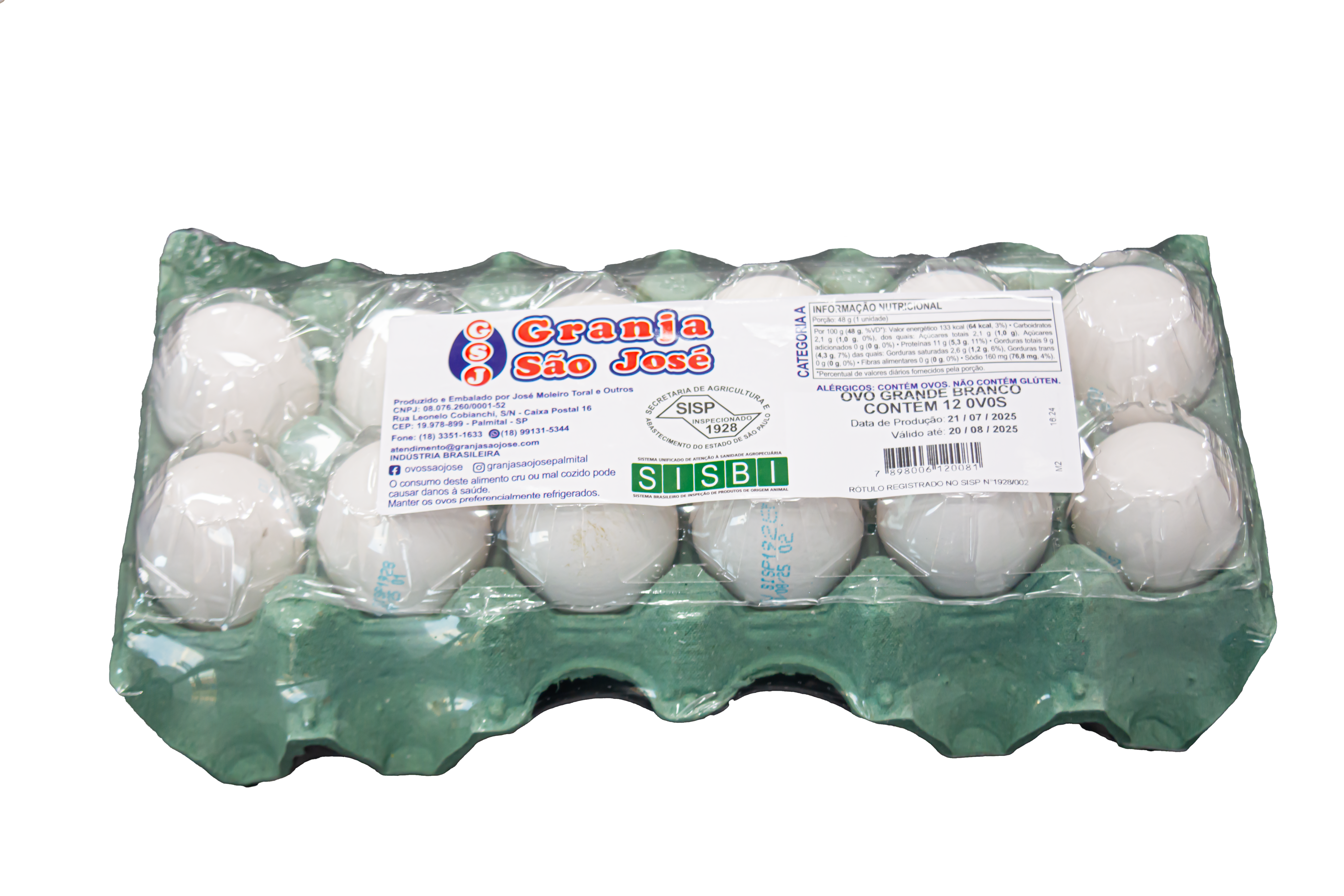 PVC com 12 ovos
