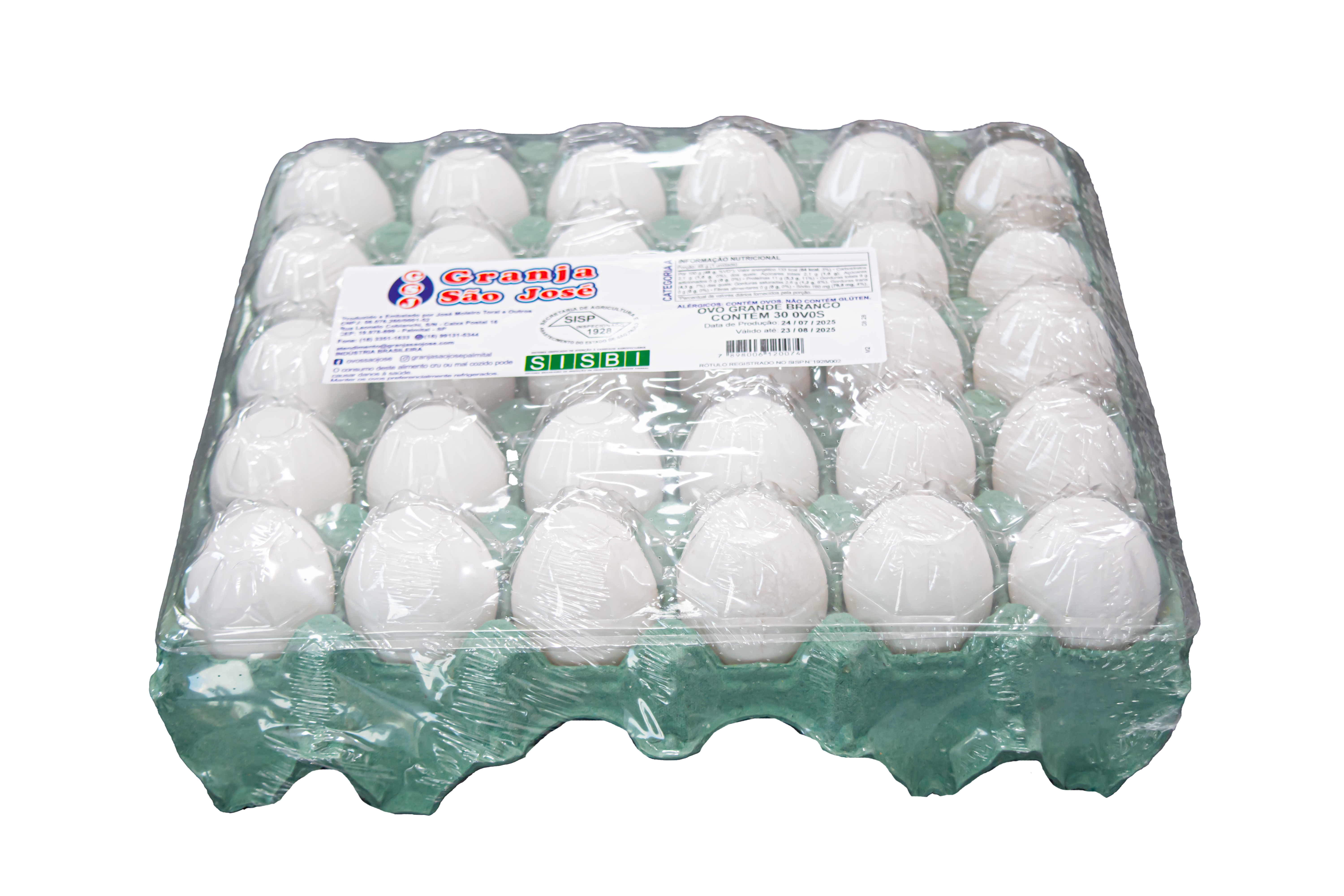 PVC com 30 ovos